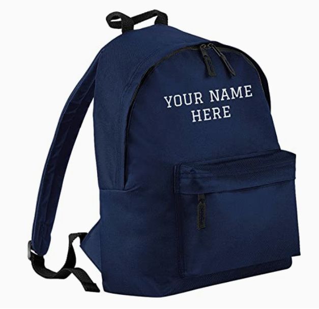 personalised navy blue backpack royal childrens uniform