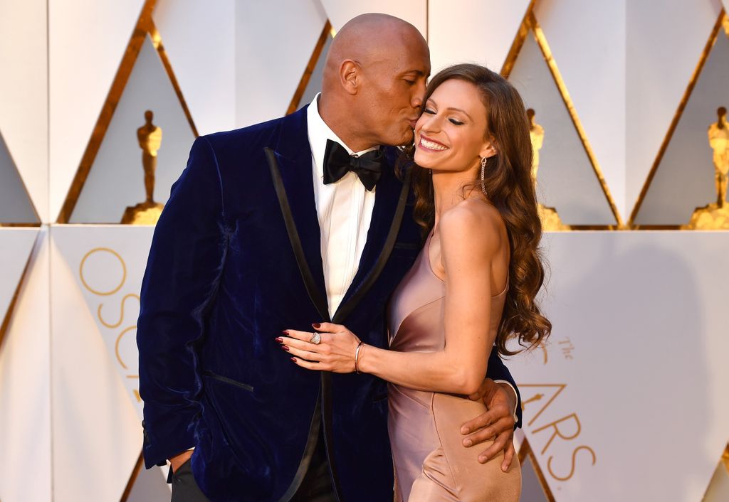 Dwayne and Lauren on the red carpet