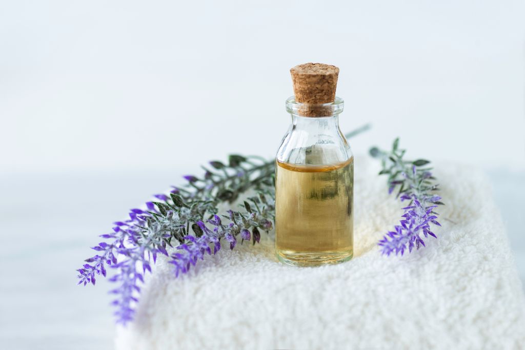 bottle of lavender oil 