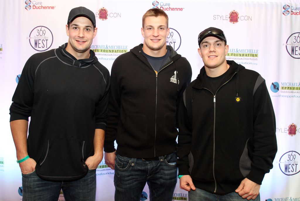 INDIANAPOLIS, IN - FEBRUARY 03: Dan Gronkowski, Rob Gronkowski and Chris Gronkowski attends the 2nd Annual Style Icon VIP Luxury Lounge And Gifting Suite at The Terrace at Market Tower on February 3, 2012 in Indianapolis, Indiana. (Photo by Tasos Katopodis/Getty Images)