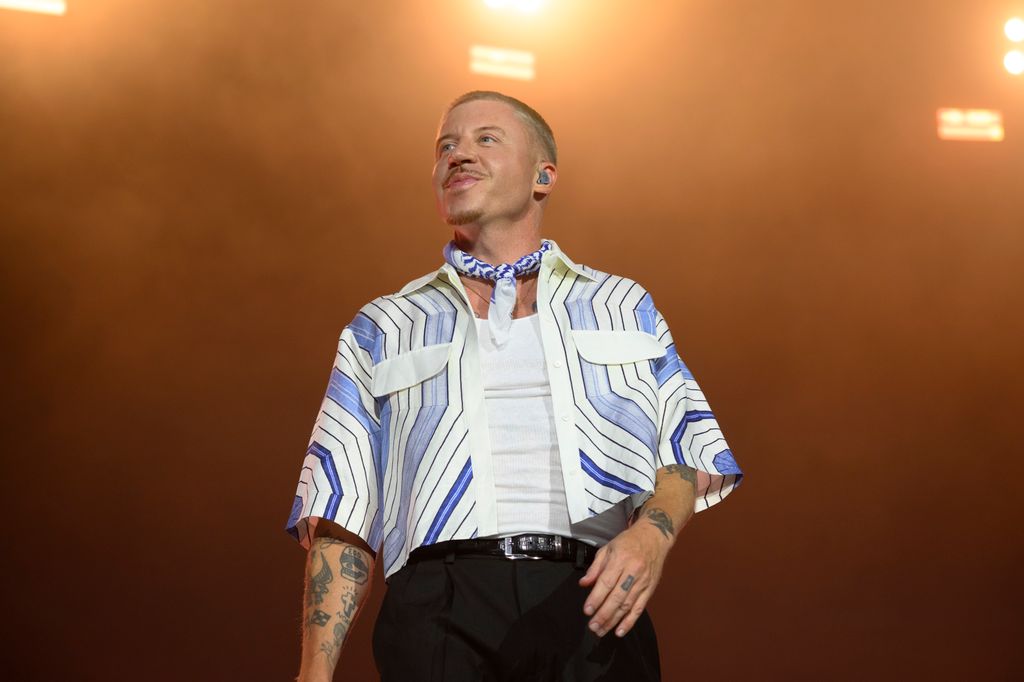American rapper Macklemore performs live on stage during the 5th Lollapalooza Paris Festival on July 19, 2025 in Paris, France