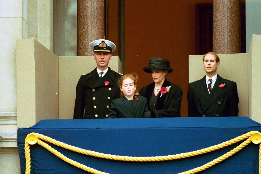 Sophie caught Beatrice as she fainted on the balcony at the service