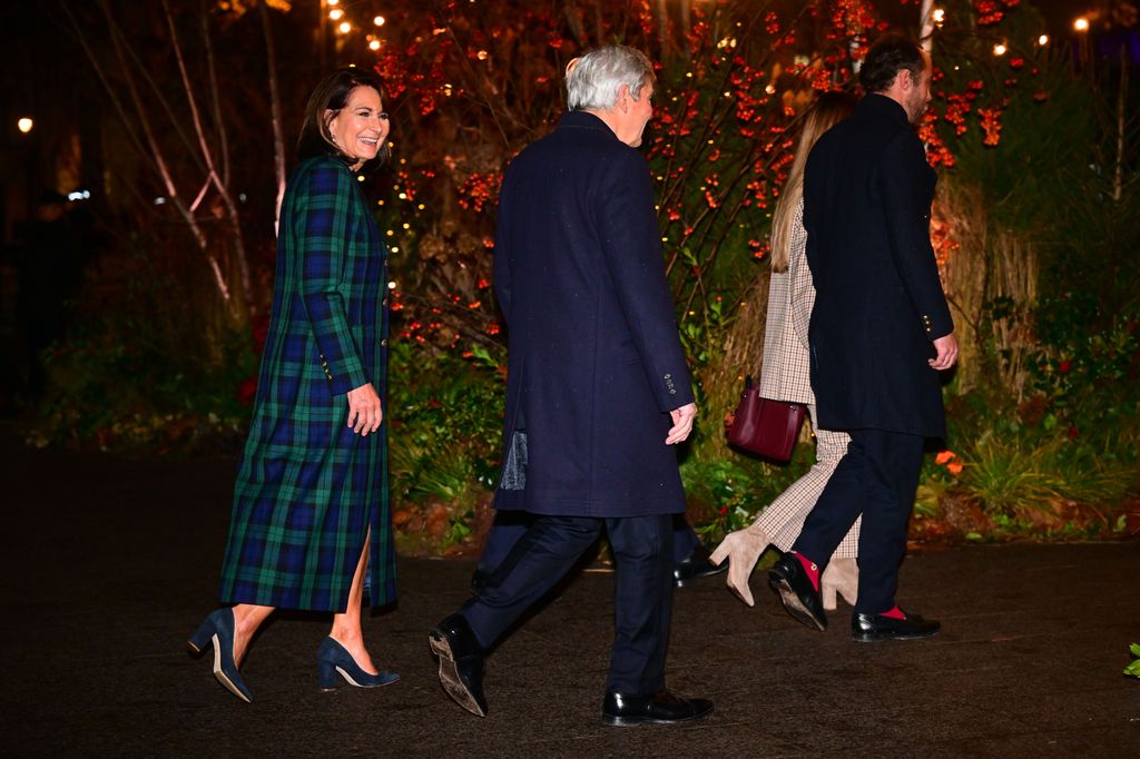 Members of the Middleton family heading to a carol concert