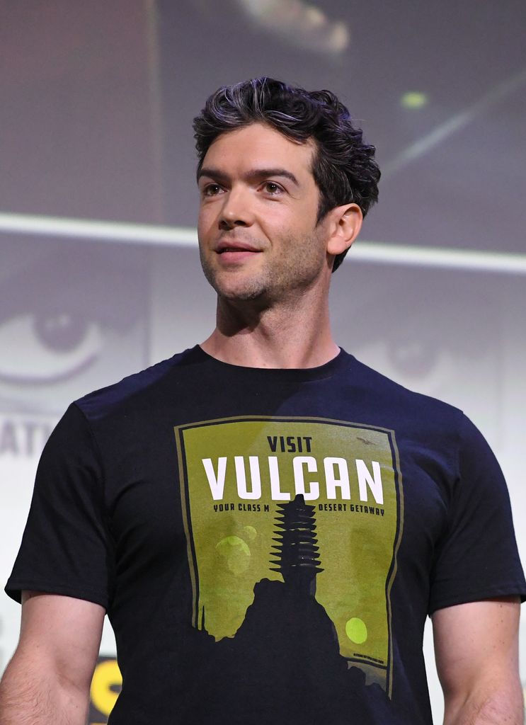 Ethan wearing a 'visit Vulcan' t-shirt