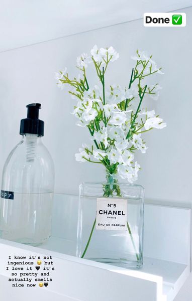 perfume bottle flowers