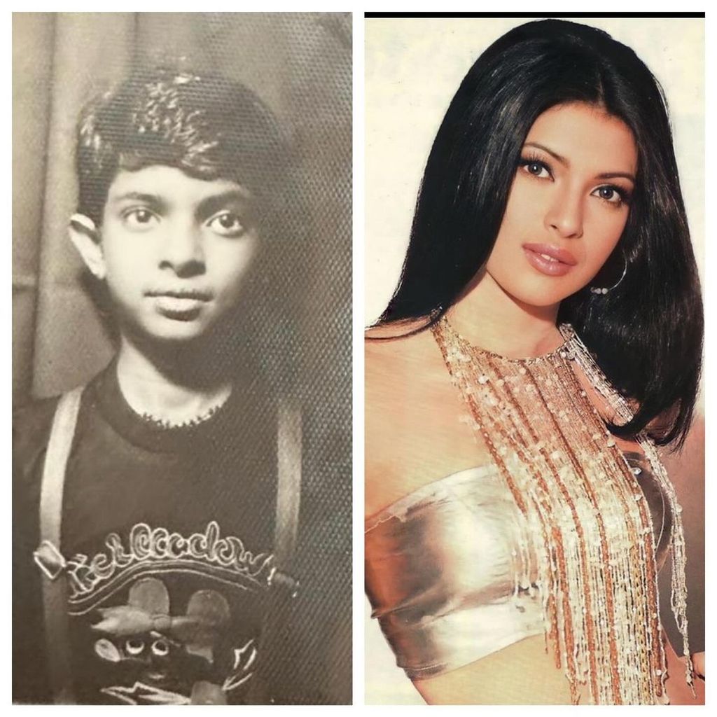 Priyanka shared this throwback photo from her childhood on her Instagram