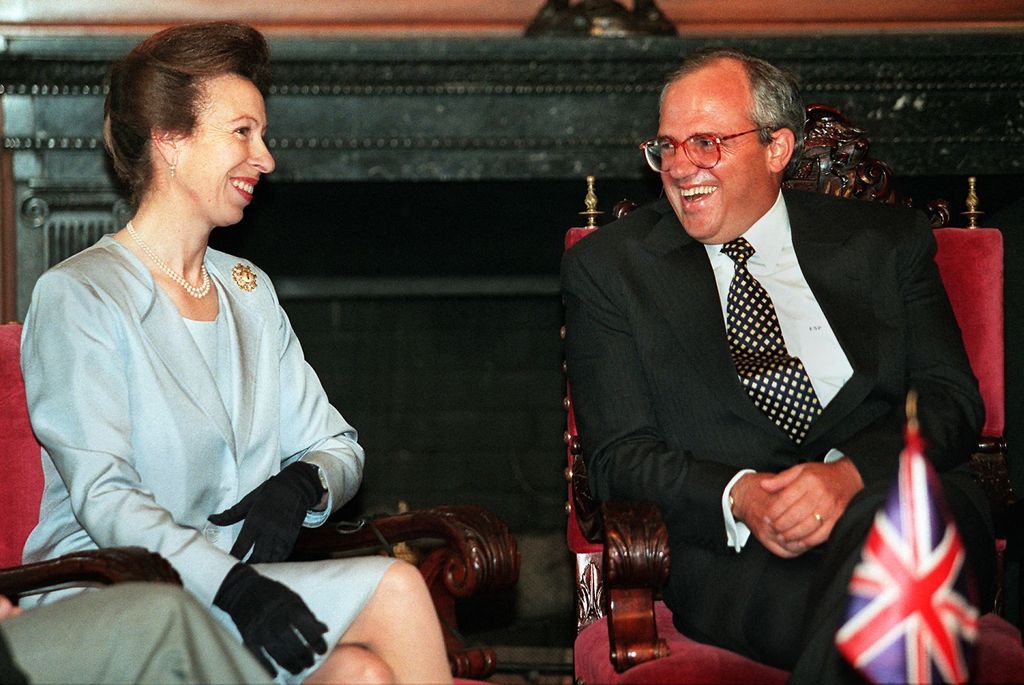 Princess Anne with Colombian President Ernesto Samper in Bogota