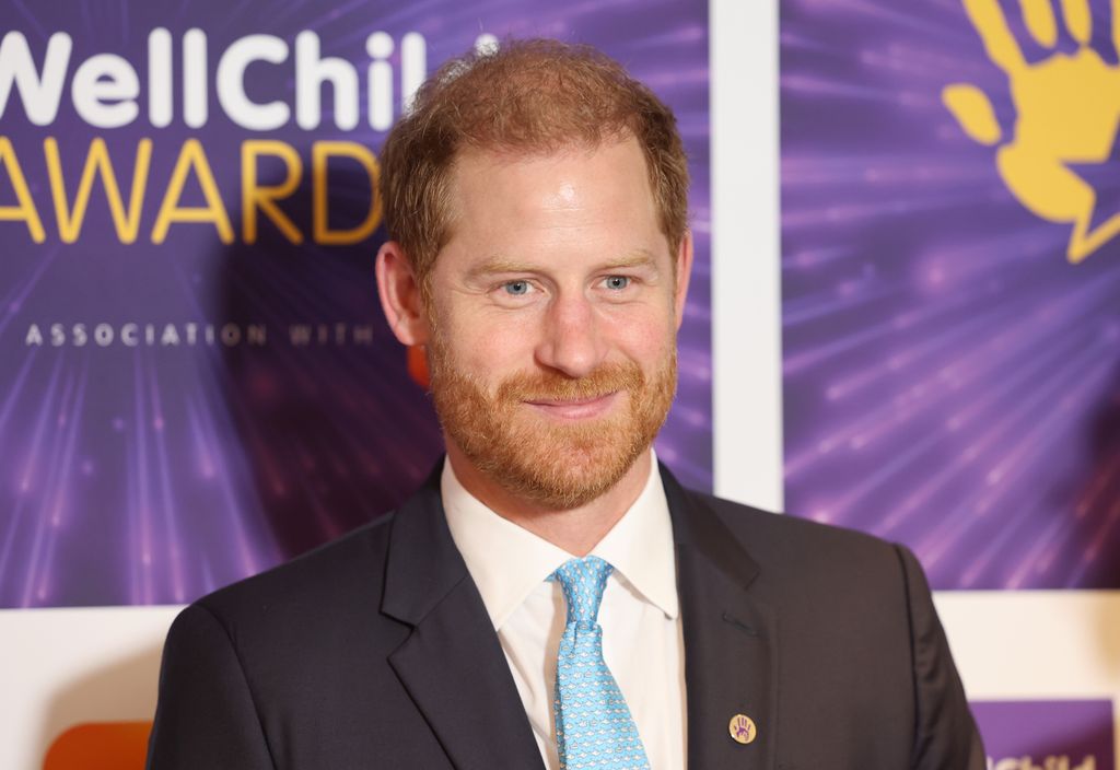 Prince Harry, Duke of Sussex smiles as he attends the Wellchild Awards 2024 at the Royal Lancaster Hotel on September 30, 2024 in London, England. WellChild is a national charity supporting seriously ill children and their families. Many children remain in hospital due to a lack of support for home care. Through its network of nurses, home makeovers, and family programs, WellChild helps children thrive at home. Prince Harry has been the charity's Patron since 2007 and has attended their Awards Ceremony 12 times. (Photo by Chris Jackson/Getty Images)