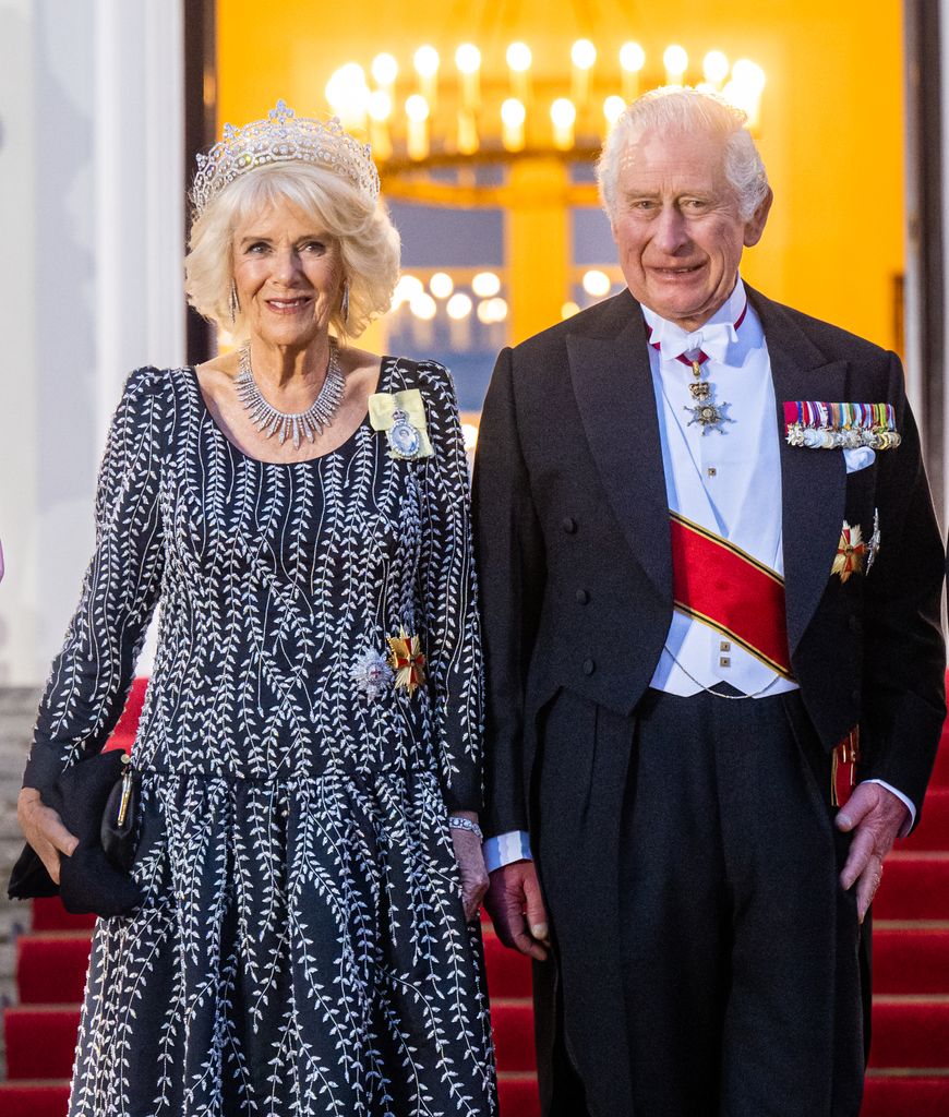 King Charles and Queen Camilla ahead of the state banquet in Germany