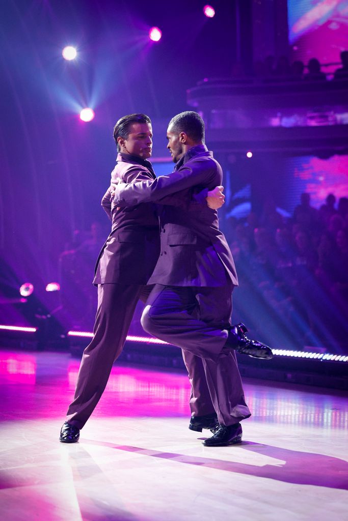 Layton Williams and Nikita Kuzmin dancing the Argentine Tango