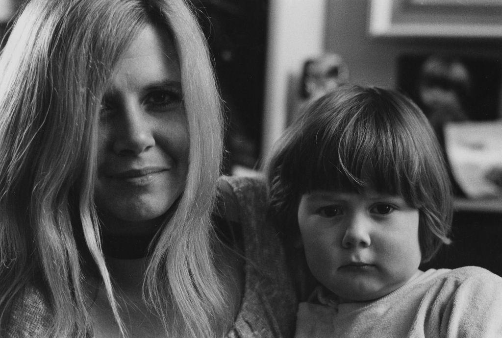 Jilly Cooper and her son Felix, photographed for Radio Times in connection with her television play 'It's Awfully Bad for Your Eyes, Darling', April 1971. 