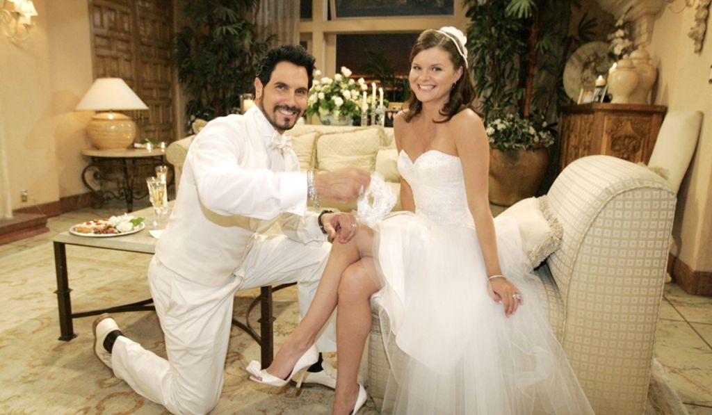 Don Diamont et Heather Tom comme Bill Spencer Jr et Katie Logan dans The Bold & the Beautiful 