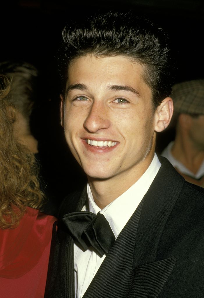 Patrick Dempsey in 1987 tuxedo big hair