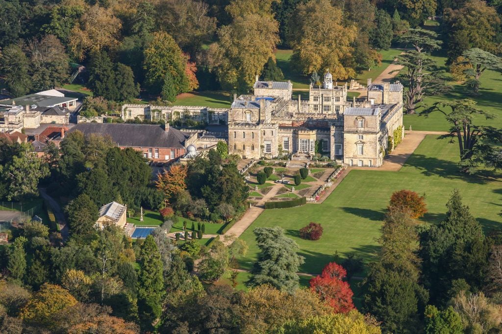 WILTSHIRE, UNITED KINGDOM, OCTOBER 20. Aerial photograph of Wilton House, official residence of the Earls of Pembroke on October 20, 2010.  This Palladium style country house is surrounded by a 14,000 acre estate. Located 3 miles from the centre of Salisbury at the confluence of the river Nadder and River Wylye. (Photograph by David Goddard/Getty Images)
