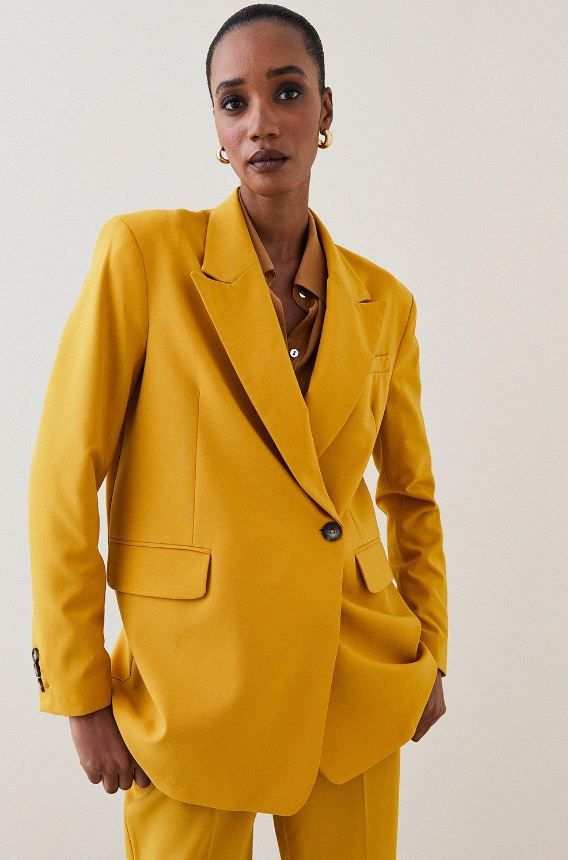 karen millen yellow blazer