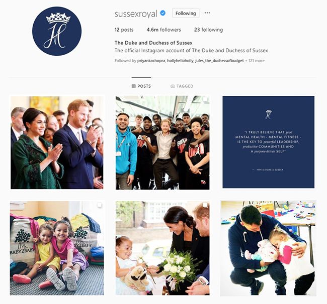 sussex royal instagram account
