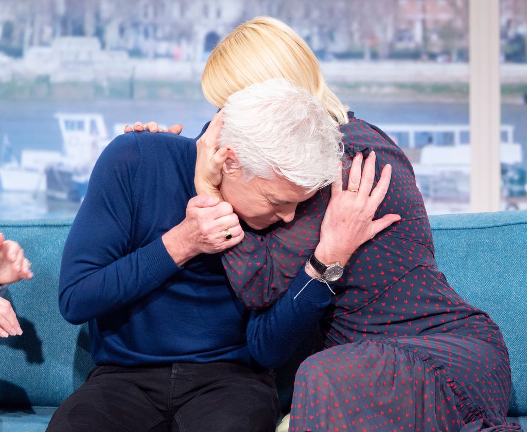 Phillip Schofield and Holly Willoughby hugging after revealing he is gay