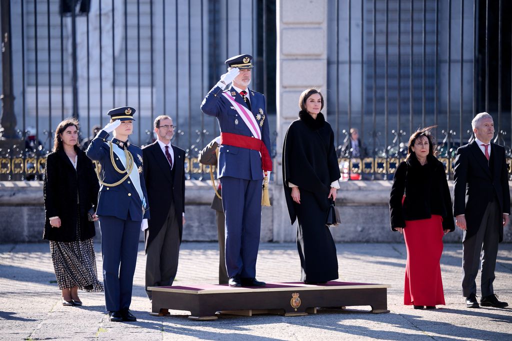 King Felipe, Queen Letizia and Princess Leonor attend the Pascua Militar ceremony at the Royal Palace