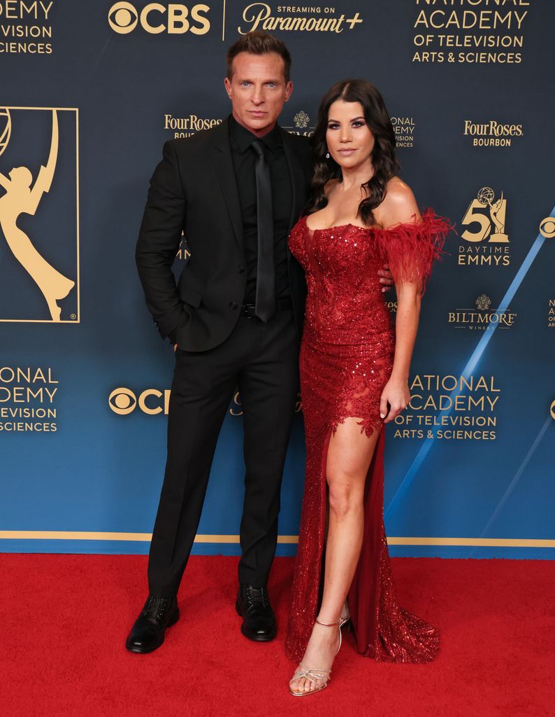 Steve Burton and Michelle Lundstrom attend the 51st annual Daytime Emmys Awards at The Westin Bonaventure Hotel & Suites, Los Angeles on June 07, 2024 in Los Angeles, California