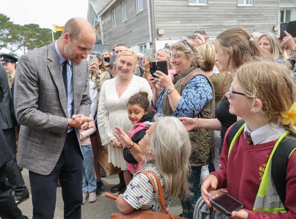 Prince William speaking with locals at Royal Cornwall Show