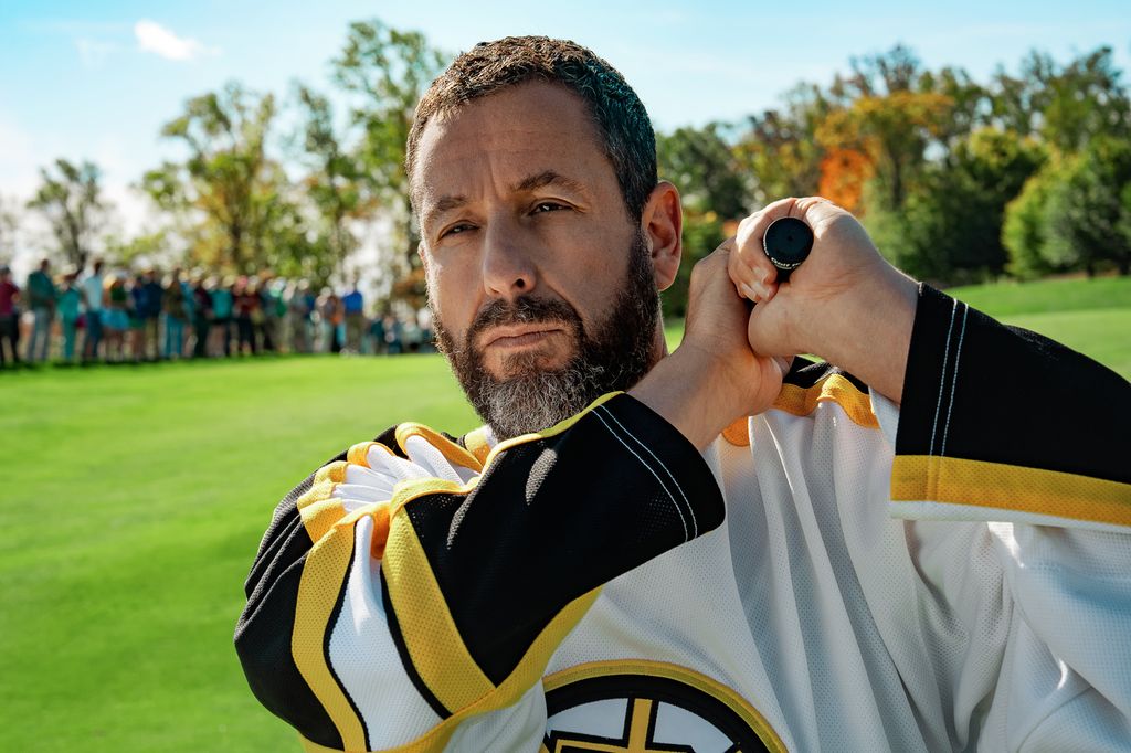 close-up of golfer on field