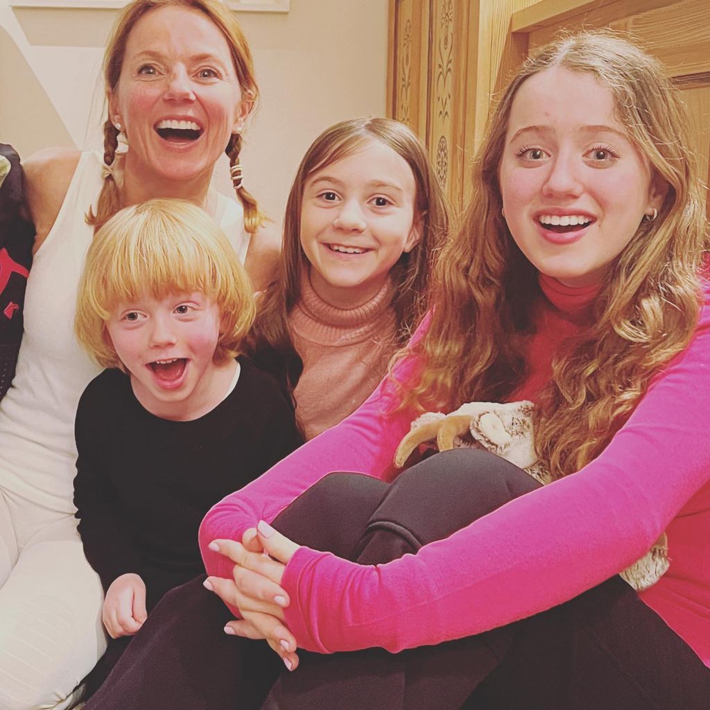 Geri with two daughters and son