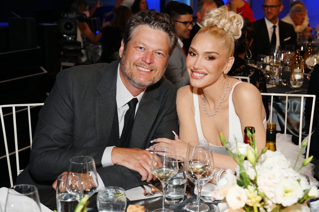 Blake Shelton and Gwen Stefani attend the 48th AFI Life Achievement Award Gala Tribute Honoring Julie Andrews at the Dolby Theatre on June 9, 2022 in Hollywood, California. (Photo by Michael Kovac/Getty Images for AFI)