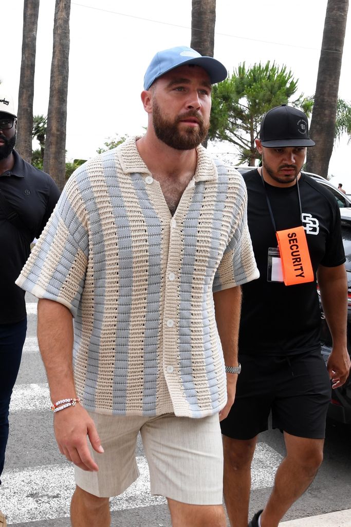 NFL' Kansas City Chief's and Taylor Swift's beau Travis Kelce with his brother Jason Kelce at the Cannes Lions Festival.  