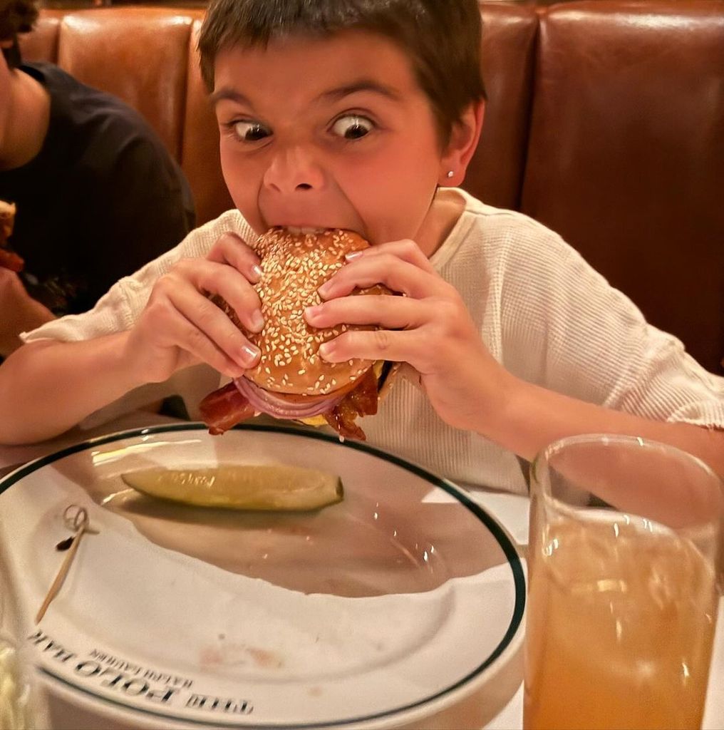 The Kardashians star also posted a picture of his son Reign during their dinner out