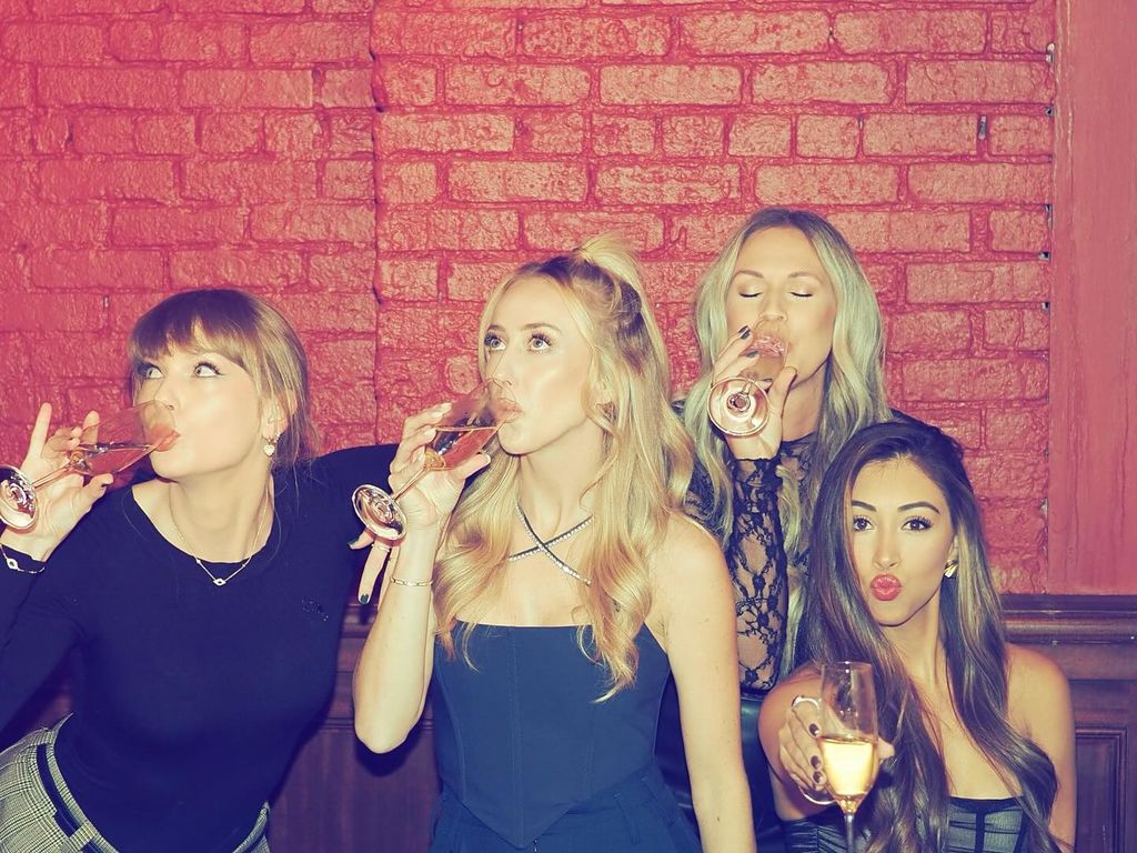 Taylor Swift captured in snaps shared by Brittany Mahomes on Instagram from girls' night