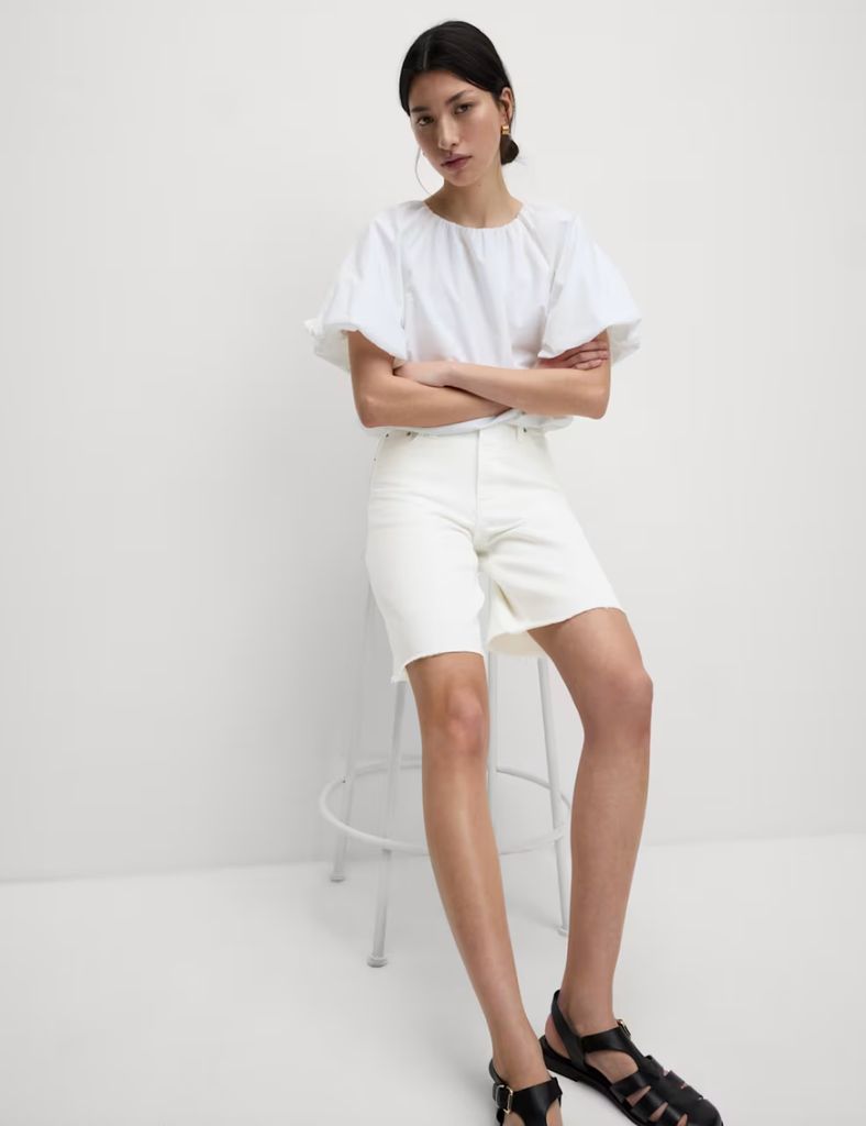 M&S White Bermuda Shorts