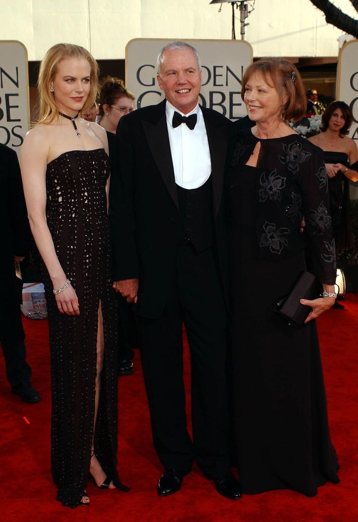 Nicole Kidman with her late father Anthony Kidman and her mom Janelle Kidman