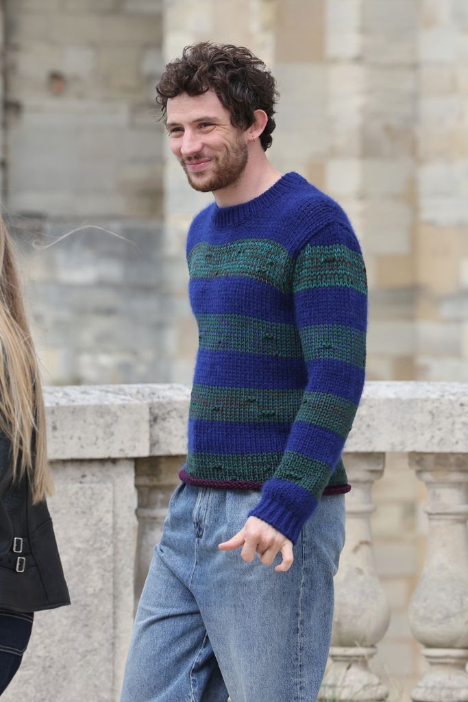 josh oconnor in striped knit 