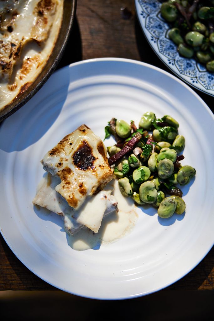 James' Cannelloni with Broad Beans and Lardo