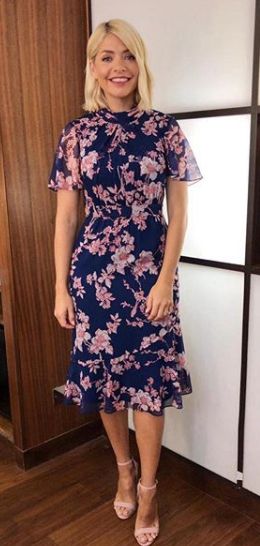 holly willoughby navy dress instagram