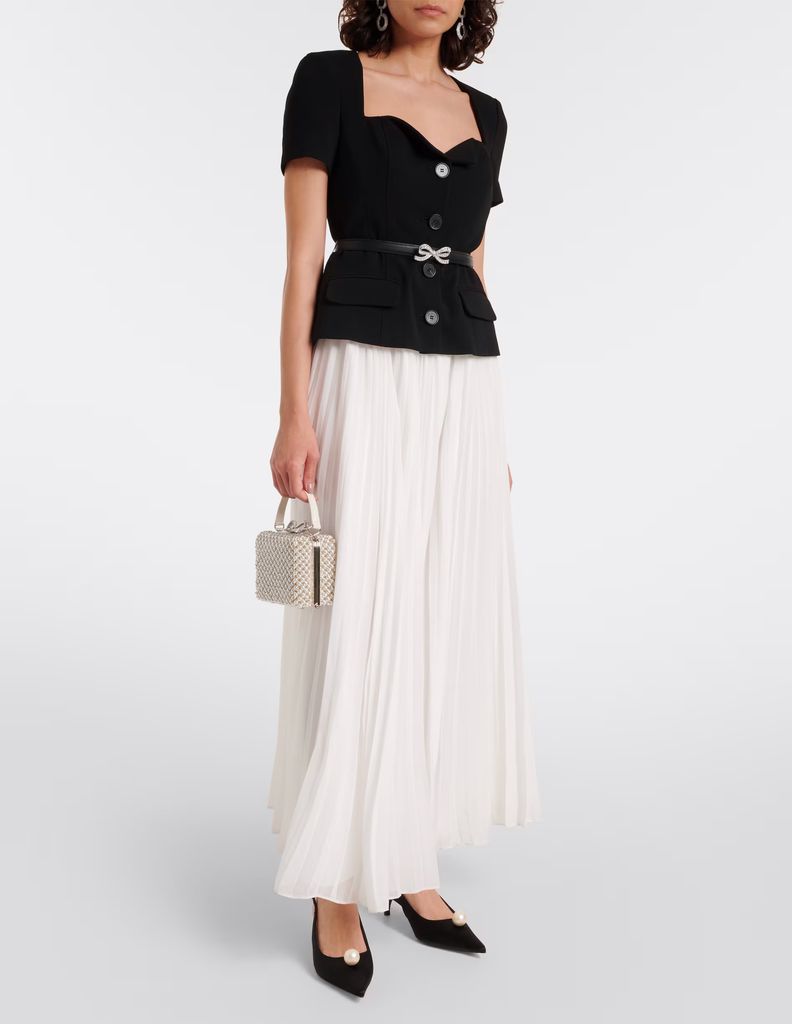 Self-Portrait pleated dress