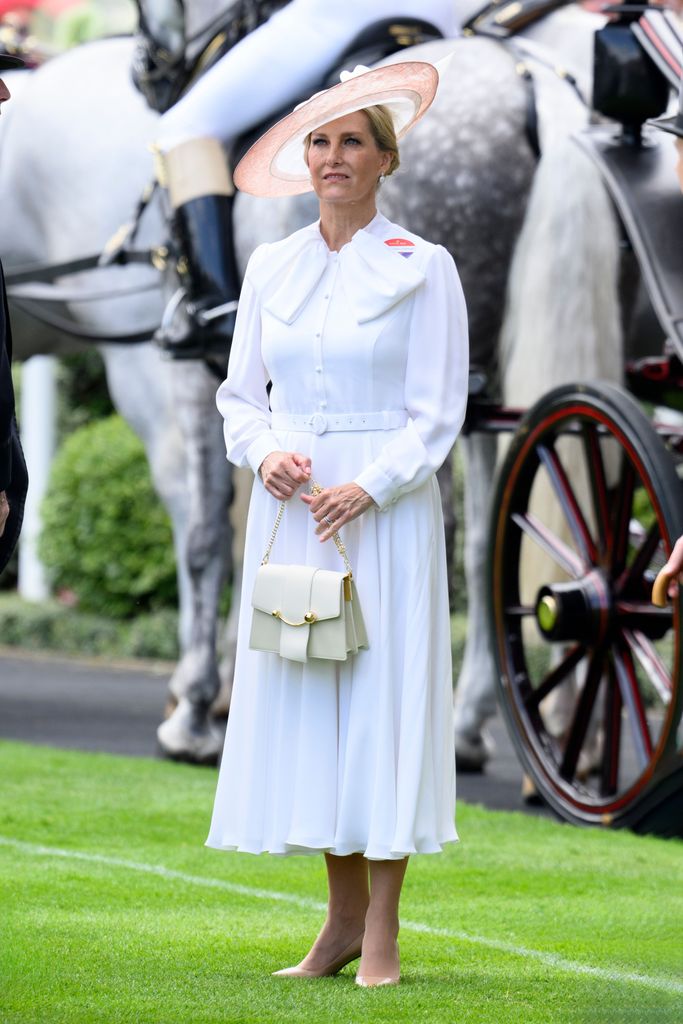 On day two, the Duchess of Edinburgh wore a new Suzannah London dress