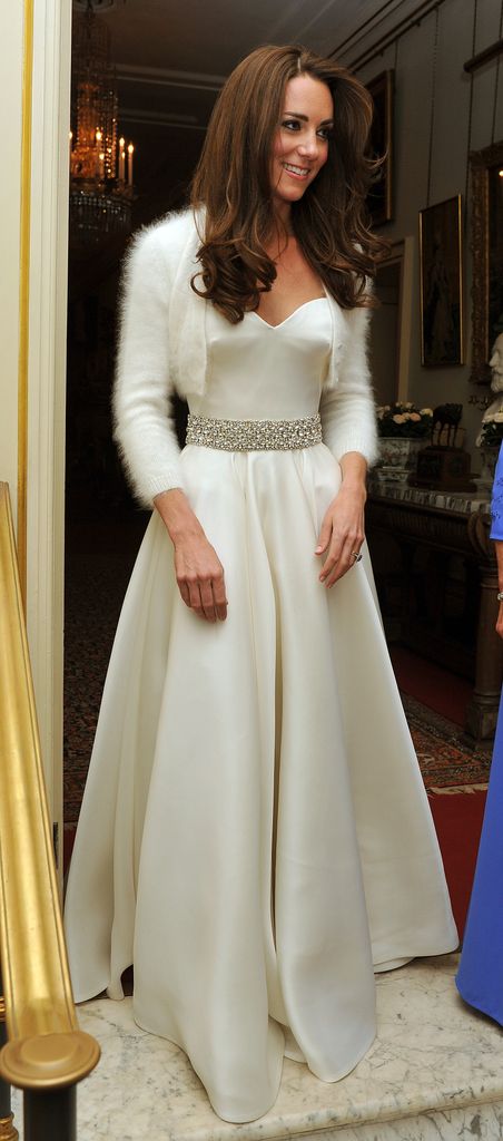 Princess Kate leaving Clarence House in her second wedding dress