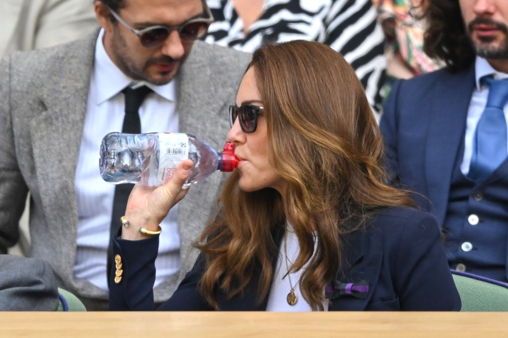 Kate Middleton drinking water