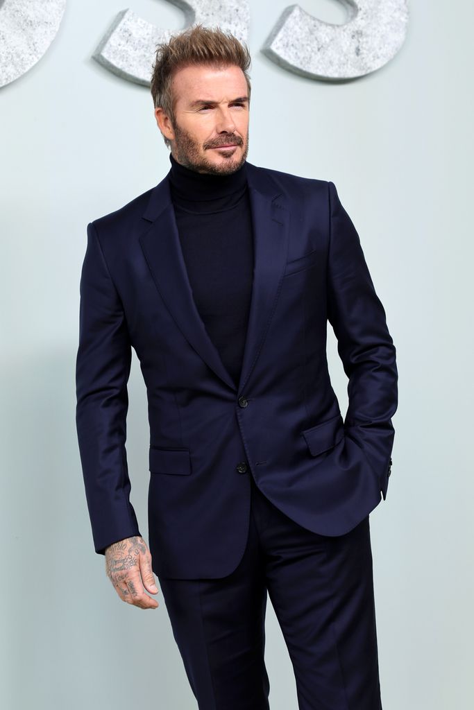 David Beckham attended Boss' Milan Fashion Week SS25 show