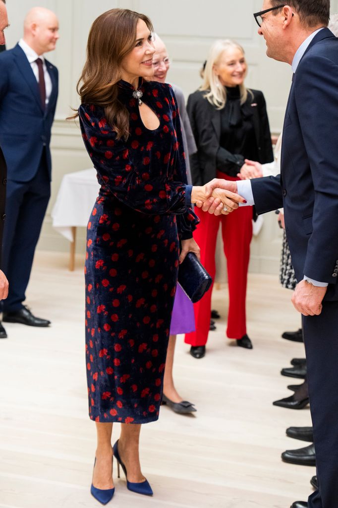 COPENHAGEN, DENMARK - JANUARY 15: Queen Mary of Denmark attends a re-opening event for the Hofteatret at Christiansborg Palace on January 15, 2026 in Copenhagen, Denmark.  (Photo by Martin Sylvest Andersen/Getty Images)