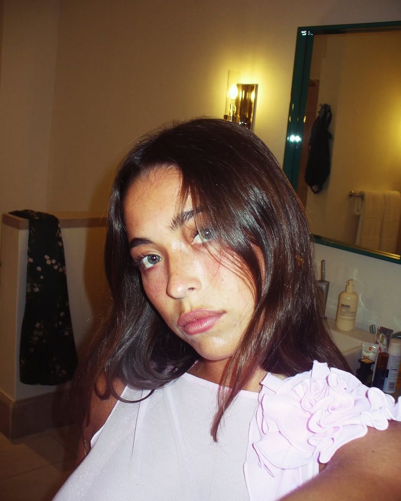 Lola Consuelos posts a selfie from inside her bathroom, shared on Instagram