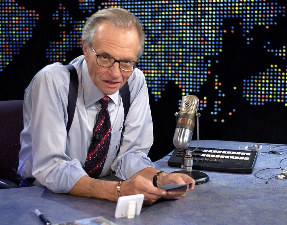 Larry King on his talk show Larry King Live 