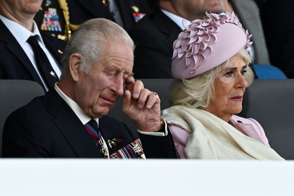 An emotional Charles and Camilla at the 80th anniversary of D-Day