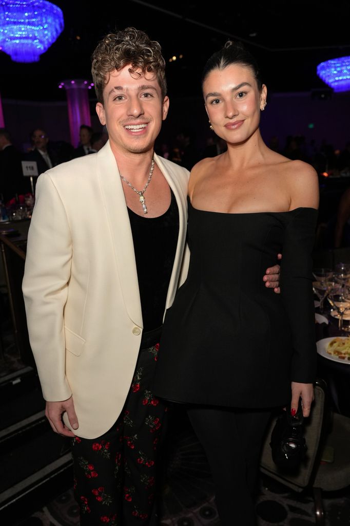 Charlie Puth and Brooke Sansone attend the Pre-GRAMMY Gala & GRAMMY Salute to Industry Icons