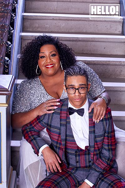 alison hammond and son stairs