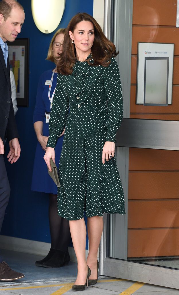 Loved Princess Kate s emerald green polka dot dress M S has dropped an amazing 39 lookalike HELLO