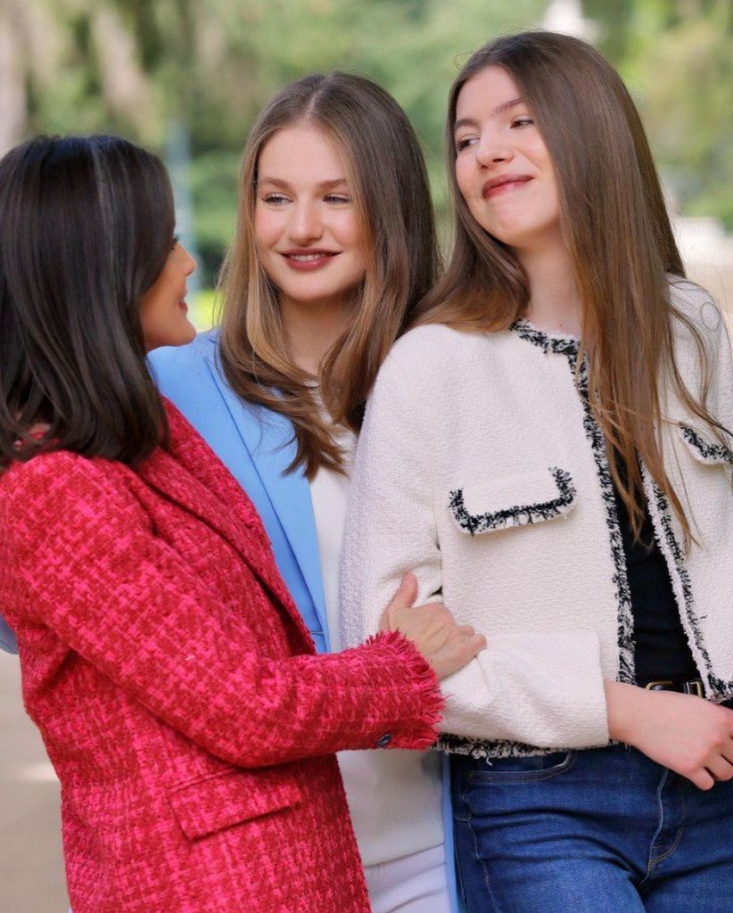 Letizia e suas filhas usaram jeans skinny