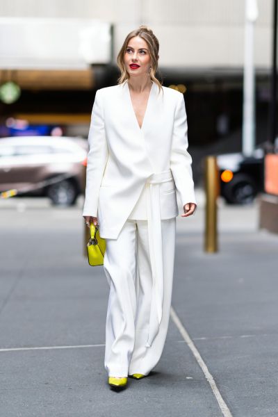 Julianne Hough turns heads in sharp white suit as she celebrates ...
