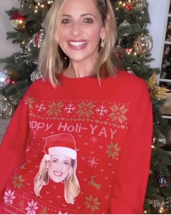 sarah michelle gellar christmas sweater custom